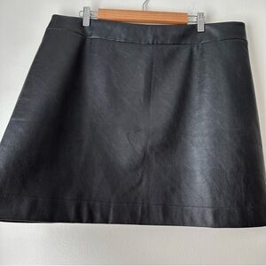 JCrew Faux Leather A-line Skirt